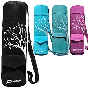 Deco Athletic Yoga Mat Bag Full Zip, Fits Up to 25in Mat, 2 Large Zip Pockets, Large Mesh Pocket- Room for Towel, Wallet, Keys, Water Bottle
