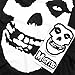 Popfunk Misfits Fiend Skull Logo T Shirt and Exclusive Stickers (X-Large)