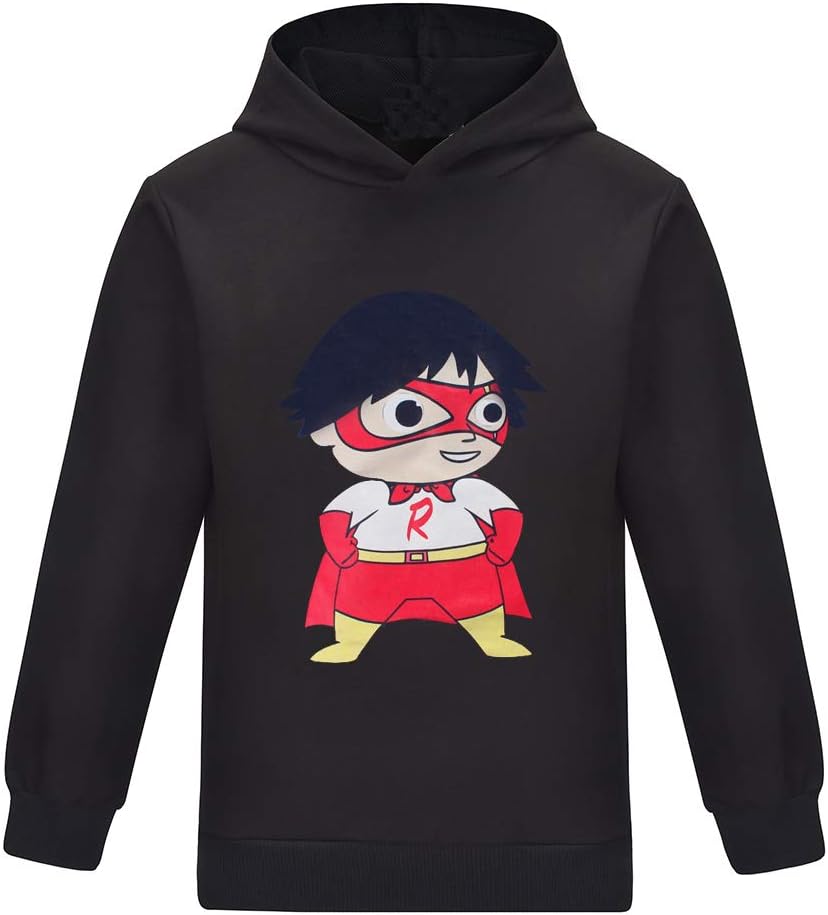 Boys & Girls Ryans Hoodie World Vlogger YouTube Toy Review Kids Captain Costumes