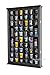Shot Glass Display Case Cabinet Wall Rack Holder Shadow Box Lockable with UV Protection Acrylic Glass Door Shot Glass Collection Display with 56 Slots Black