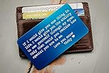 Custom Wallet Card, Personalized Engraved Wallet Insert, Personalized Wallet Card, Mini Love Note, Metal Wallet Card - Anniversary, Valentine's Day, Father's Day, Groom's Gift For Him