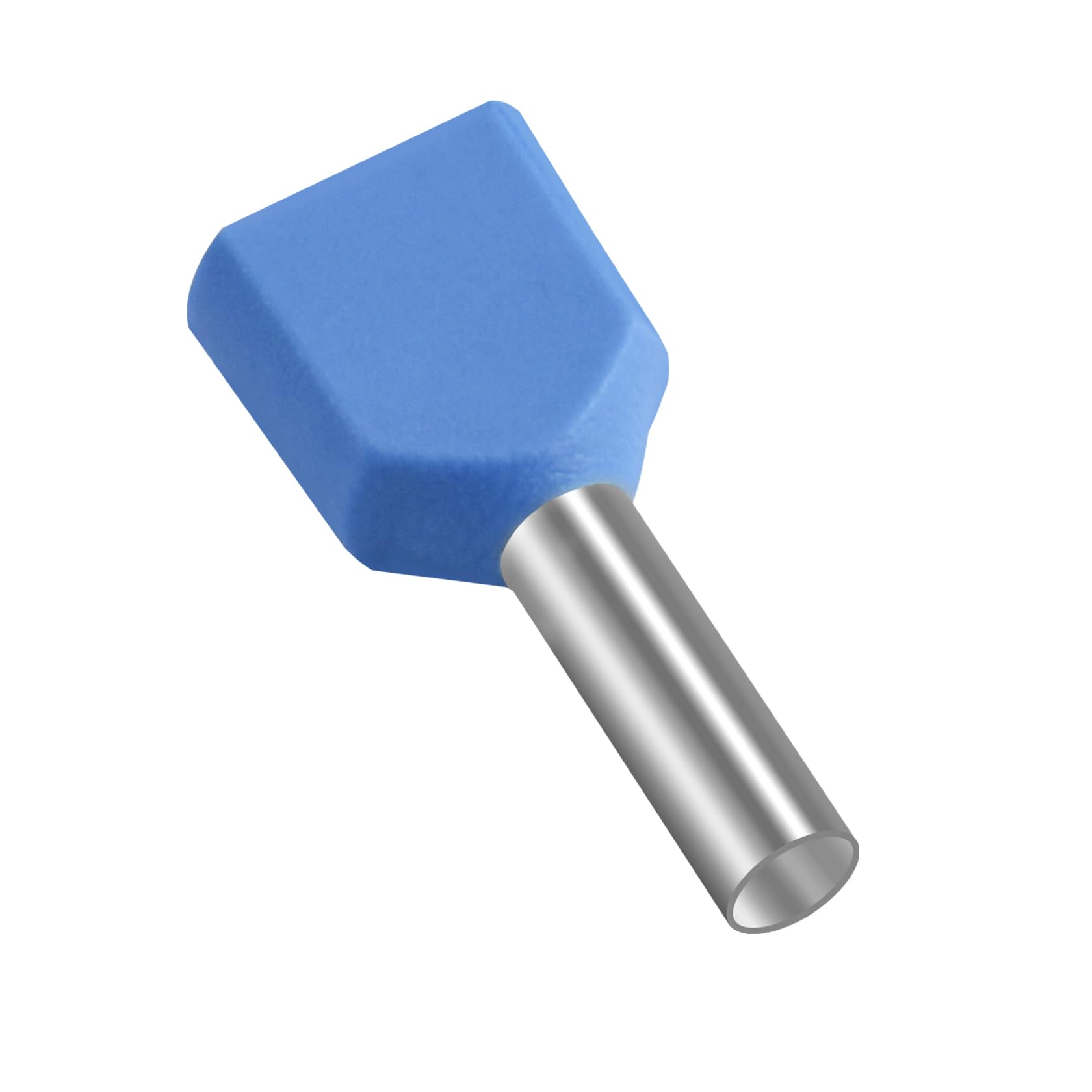 Heschen TE2510 AWG 14, Twin Crimp Ferrules, 2/2.5 mm², 10 mm, Blue, Pack of 1000