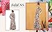 ASMAX HaoDuoYi Women's Tropical Floral Print Pleated Tunic V Neck Wedding Maxi Dress