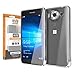 Orzly® Fusion Bumper Case Cover Shell for Microsoft Lumia 950 (2015 Model - Original Smartphone Version) - Protective Hard Cover with Impact Absorbing Transparent Rubber Rim and 100% Clear Back Panel