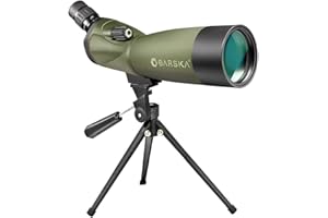 BARSKA Blackhawk 20-60x60 Angled Spotting Scope with Tripod, Soft Carrying Case And Premium Hard Case