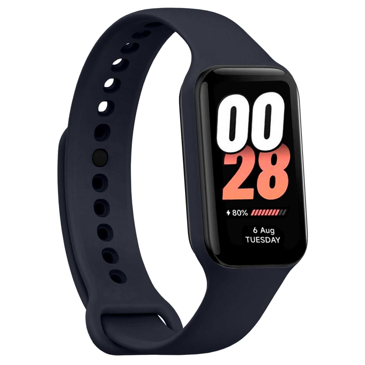 OcioDual Compatible with Xiaomi Smart Band 8 Active/Redmi Smart Band 2, Silicone Soft and Flexible Rubber Replacement Strap for Breathable Sports, Standardowy, Not a gemstone