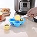 Aozita Silicone Egg Bites Molds for Instant Pot Accessories 3 Qt - Fits Instant Pot 3/5/6/8 Qt Pressure Cooker, Reusable Storage Container and Freezer Tray with Lid, Sous Vide Egg Poacher