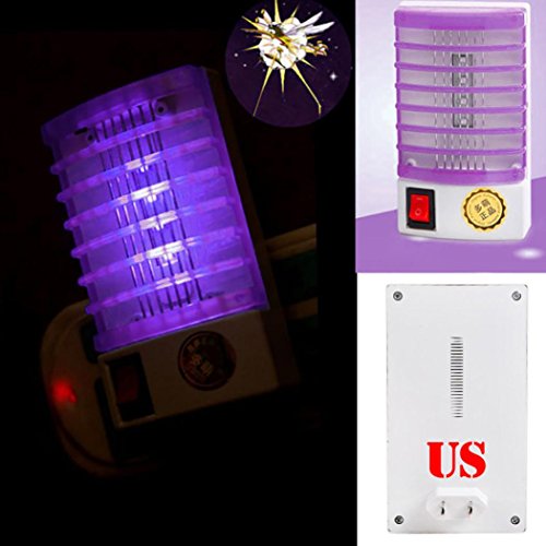 Tpingfe LED Socket Electric Mosquito Fly Bug Insect Trap Killer Zapper Night Lamp Lights (Purple) - Thumbnail 5