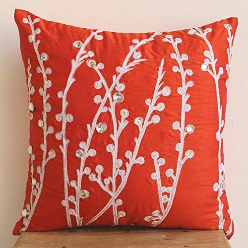 Amazon Com The Homecentric Decorative Coral Orange Euro Shams