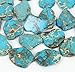 5pcs x Natural Turquoise Blue Sea Sediment Jasper Smooth Free Form Gemstone Nugget Loose Beads ~20-45mm #GX7