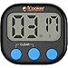 iCooker Digital Kitchen Timer [Magnetic Back] Premium Quality Large LCD Digital Cooking and Baking Count-Down Up For Kitchen Classroom Sports Activities Best Counter Loud Alarm Black [Large Display]