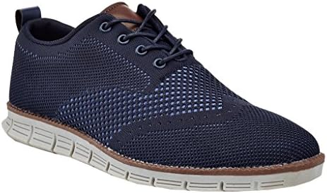 Franco Vanucci Oliver Men's Flyknit Mesh Lightweight Running Walking Lace up Oxford Design Fashion Sneakers