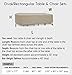 Protective Covers Weatherproof Patio Table and Highback Chair Set Cover, 80 Inch x 96, Inch Oval/Rectangle Table, Tan