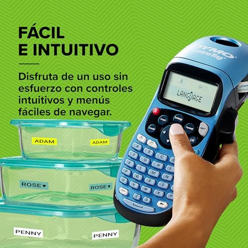 LetraTag LT-100H etiquetadora | Impresora de etiquetas portátil | Teclado ABC / Pantalla LCD de 13 caracteres | Perfecta para la oficina o para el hogar