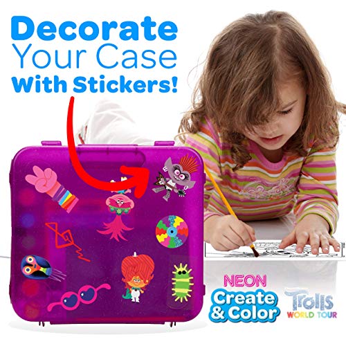 Crayola Trolls World Tour, Neon Create & Color Art Set, Over 70 Art