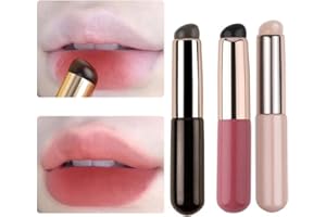 CTDWNT Silicone Lip Brush with Lid,Silicone Makeup Brush,Silicone Angled Concealer Soft Brush,Silicone Lip Brush,New Portable Round Head Silicone Makeup Brush Lip Brush