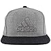 adidas Mens Daybreaker Flat Brim Snapback Cap, Heather Grey/Collegiate Navy, One Size