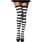 MESU Womens Stripe Extra Long Thigh Over the Knee High Socks High Boot Stockings