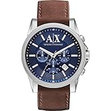 Armani Exchange Ax2501 Chronograph Brown Leather Watch Watch For Men