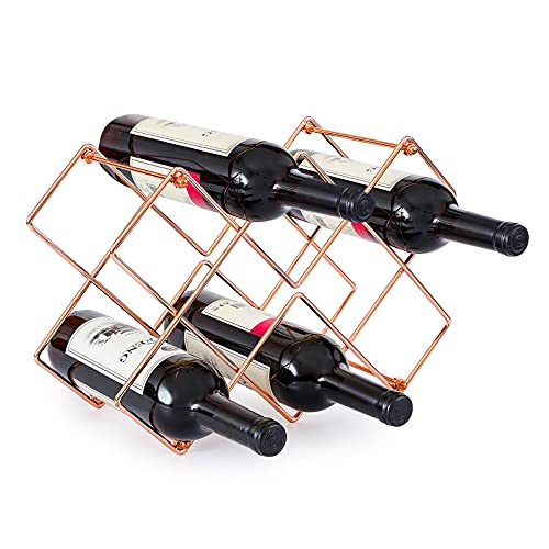 Metal Wine Racks Countertop Wine Bar 10 Bottle Wine Holder Red White