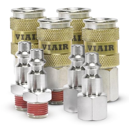 Couplers High Flow 1/4" NPT M (2) & F (2), Quick Connect Studs 1/4" M (2) & F (…