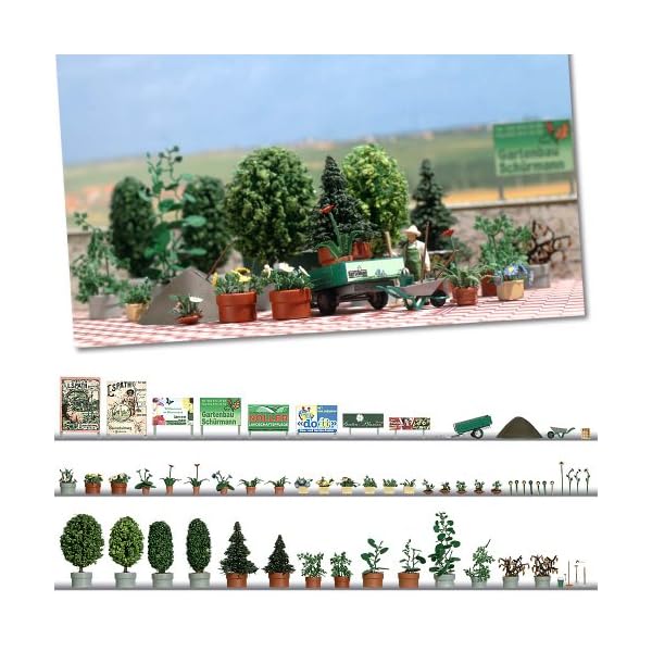 Busch 1211 H0 Blumen- und Pflanzkübel-Set Bausatz – Bild 3