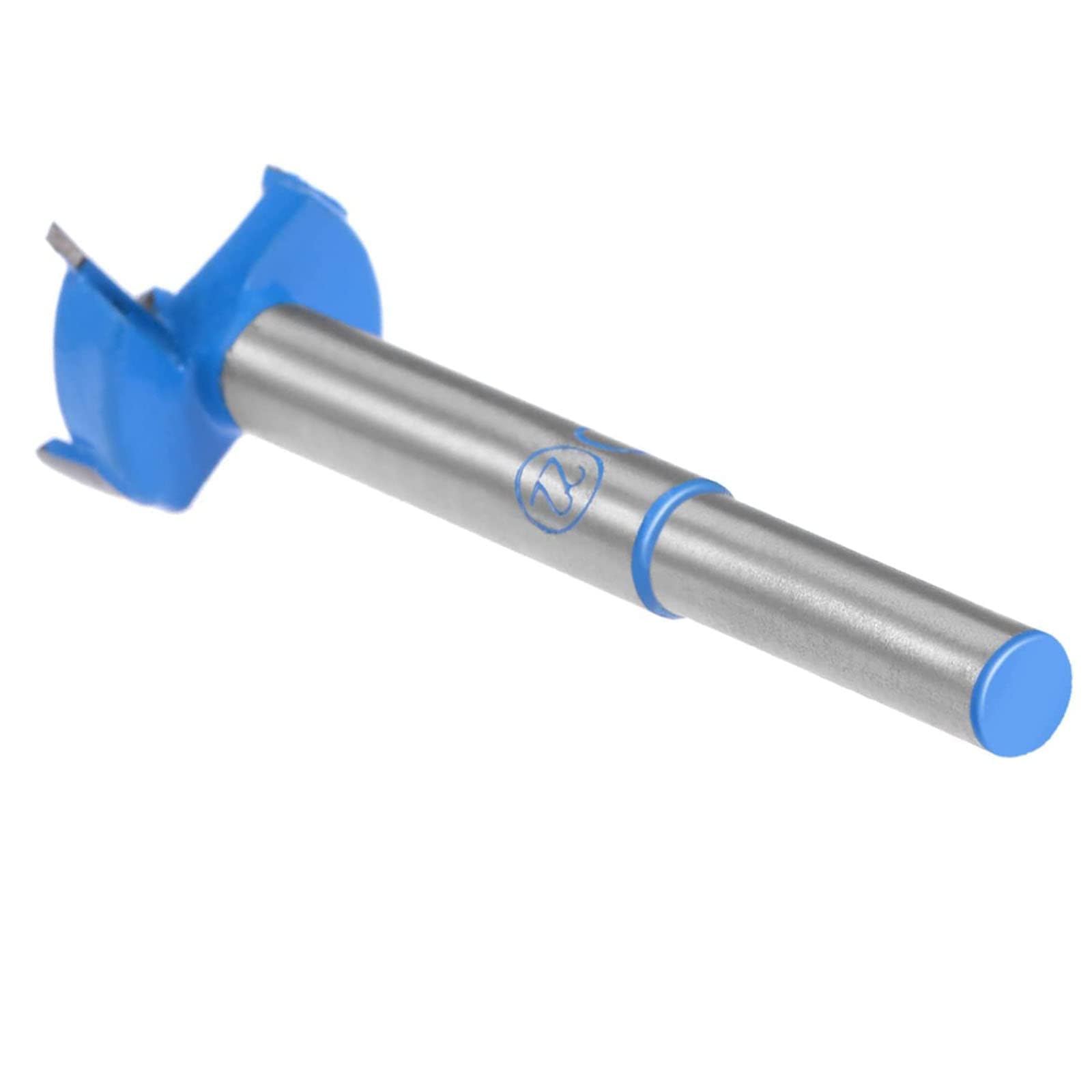 TOP-VIGOR 22mm Forstner Drill Bit, Tungsten Carbide Wood Auger Drill Bit Hole Saw Opener for Woodworking Hinge Hole Drilling Boring Bit Cutter Blue