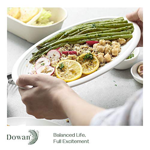 DOWAN Oval Serving Platters 12 Inches Serving Plates, Oval Dinner