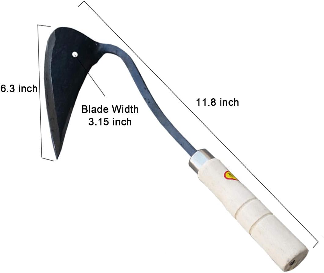 HANSHIN Premium Forged Gardening Hand Plow Hoe, Korean Daejanggan Style Ho-Mi(Weeding Sickle) for EZ Digger Tools, 1 Pack : Garden & Outdoor