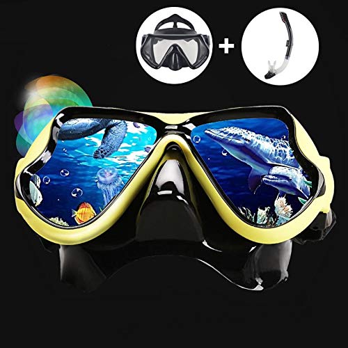 Wall of Dragon Diving Mask Snorkel Set Swimming Training Scuba Full Dry Snorkel Tube Snorkeling Mask Anti Fog Swim Glasses for Adult