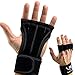 Mava Sports Workout Gloves with Wrist Wraps Support and Full Palm Leather Padding - Perfect for Weight Lifting, Cross Training, Pull Ups, WOD and Powerlifting for Men and Women (Black)