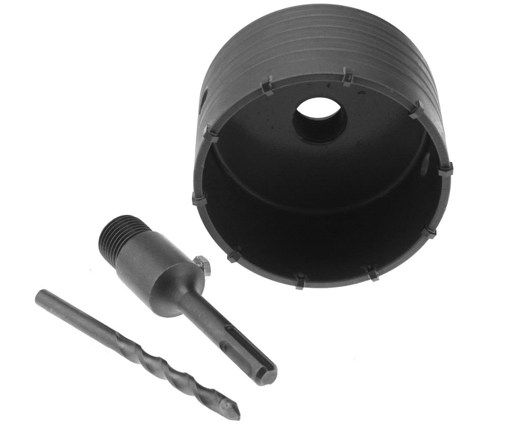 New SDS Plus Hole Drill 110mm Saw Cutter Pilot Bit TCT Tungsten Core Masonry