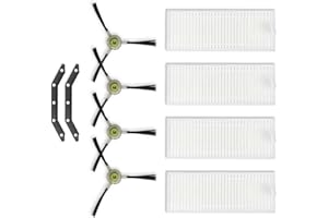 4 Side Brush, 4 HEPA Filters, 2 Rubber Bar, Compatible with Lefant M210/M210B/M213/M210P/F1/N1 Robot Vacuum Cleaner