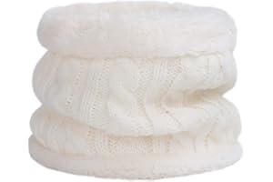 Cozylkx Baby Winter Warm Double-Layer Scarf, Fleece Lined Knit Neck Warmer