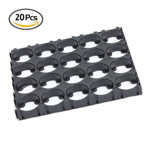 Baimeixun 20pcs 4x5 Cell Spacer 18650 Lithium Battery Plastic Holder Bracket