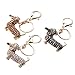 GOOTRADES Set of 3 Bling Dog Dachshund Keychain, Rhinestone Weiner Dog Key Chain Handbag Pendant Car Decor Key Ring