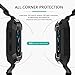 Fitbit Blaze Watch Band with Case, Rugged Protective Frame Resilient Sport Replacement Strap Wristband for Women Men (Black)