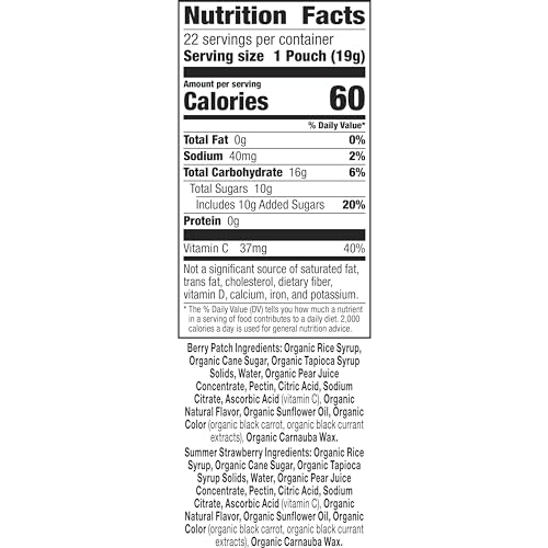 ANNIE’S ORGANIC BUNNY FRUIT SNACKS, VARIETY PACK, GLUTEN FREE SNACK, 22 CT, 15.4 OZ
