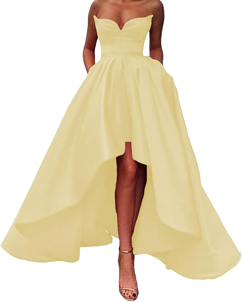 ONEDress Elegant Sweetheart Prom Dresses with Pockets Long