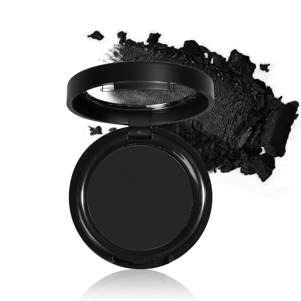 Mysense Single Matte Black Eyeshadow,Pressed Fine Powder Eyeshadow,High Pigment Longwear Single Black Eye Make up for Day&Night (02) — image 1