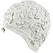 Latex with Embossed Flower Pattern Ornament Swim Bathing Cap ( Available in 6 Colors)