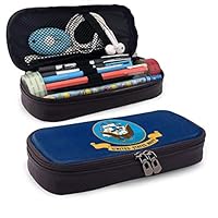 United State Navy Ocean US Army PU Leather Pencil Pen Bag Pouch Case Holder School Office College Supplies for Student Coin Purse Cosmetic Makeup Bag