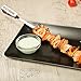 BBQ Skewers - 6 Reusable Flat Blade Stainless Steel with Sharp, Angled Points for Grilling Seafood, Vegetable, or Fruit Kebabs Grill Beast