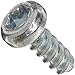 Small Parts 0204LTP Steel Thread Rolling Screw for Plastic, Zinc Plated, Pan Head, Star Drive, #2-28 Thread Size, 1/4