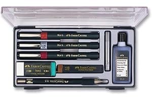 Faber-Castell TG1-S Technical Drawing Pens - College Set (3 Line Widths - 0.18, 0.25, 0.35mm)
