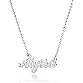 Hidepoo Alyssa Necklace – Personalized Name Pendant Necklace for Valentine's Day Gift,Dainty Alyssa Name Necklace Chain Jewelry Gifts for Women