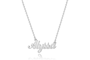 Hidepoo Name Necklace Personalized – Stainless Steel Name Pendant Necklace,Dainty Letter Name Necklace Chain Custom Personalized Jewelry Gifts for Women