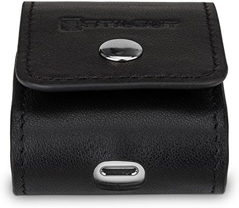 StilGut Case Made of Leather Compatible with Apple AirPods, Black Nappa - Image 5