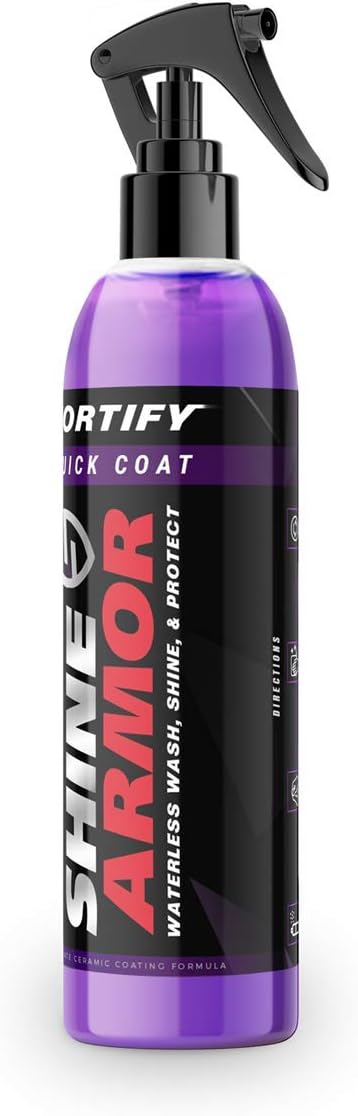 SHINE ARMOR Fortify Quick Coat - Ceramic Coating - Car Wax Polish Spray - Waterless Car Wash & Wax - Hydrophobic Top Coat Polish & Polymer Paint Sealant Detail Protection: Automotive