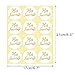 96PCS His Favorite & Her Favorite Wedding Stickers, Round Sealing Labels for Invitation Envelopes for Wedding, Baby Shower, Party Supplies (Gold)